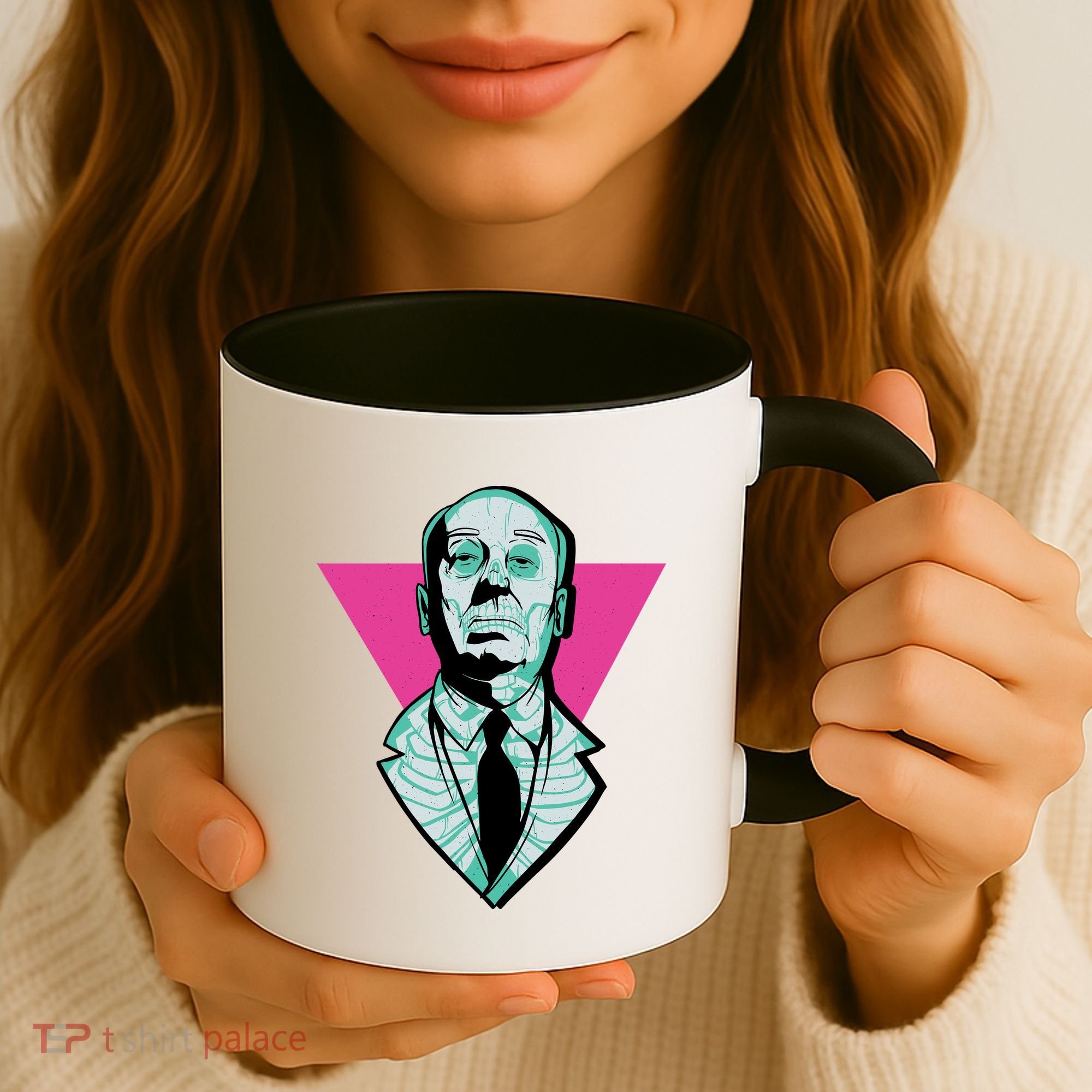Hitchcock Neon Skull Coffee Mug