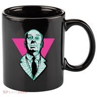 Hitchcock Neon Skull 11oz C Handle Ceramic Mug thumb 0