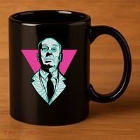 Hitchcock Neon Skull 11oz C Handle Ceramic Mug thumb 3