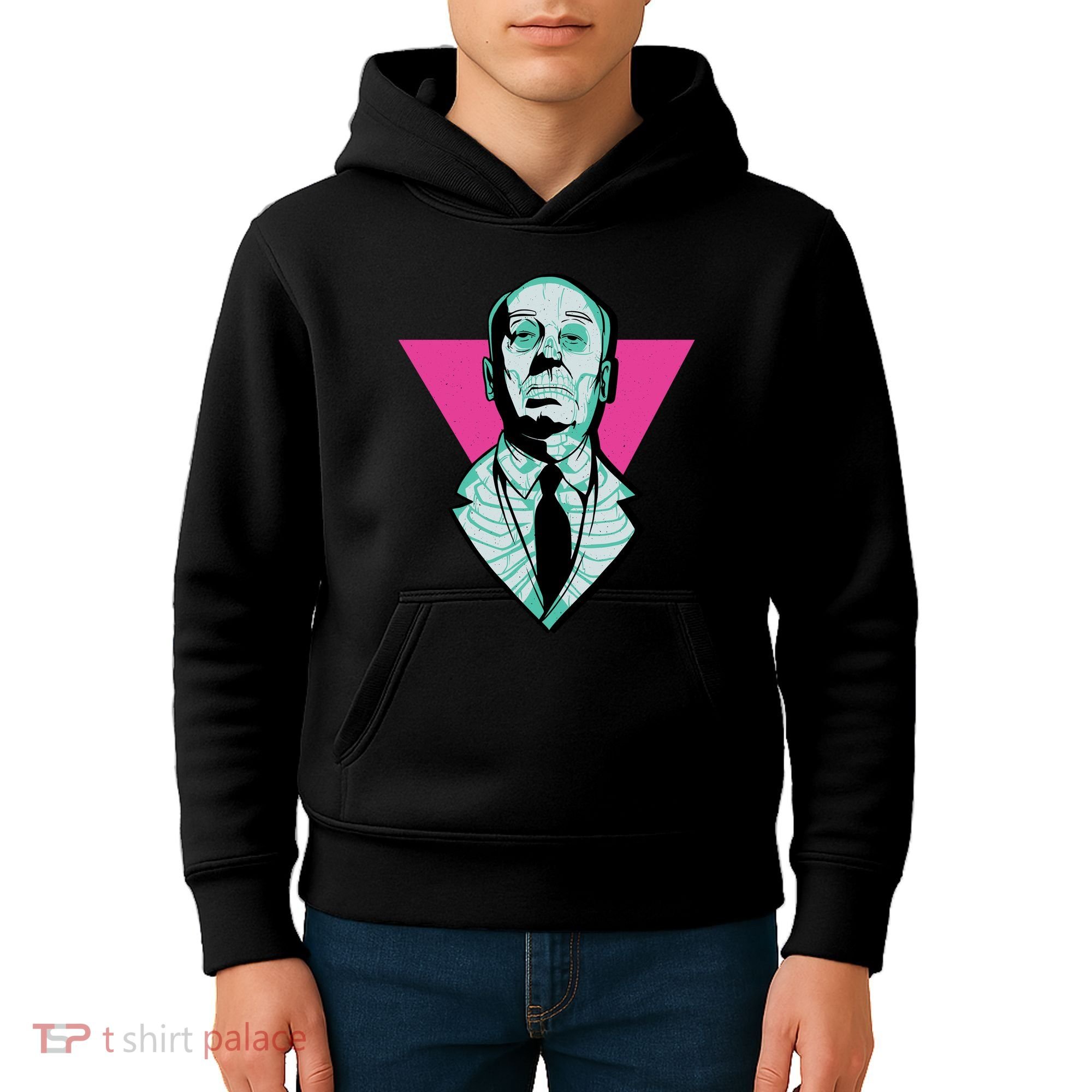 Hitchcock Neon Skull Kids Hoodie