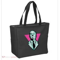 Hitchcock Neon Skull Tote Bag thumb 2
