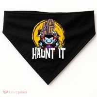 Haunt It Vampire Spooky Halloween USA-Made Doggie Bandana thumb 0