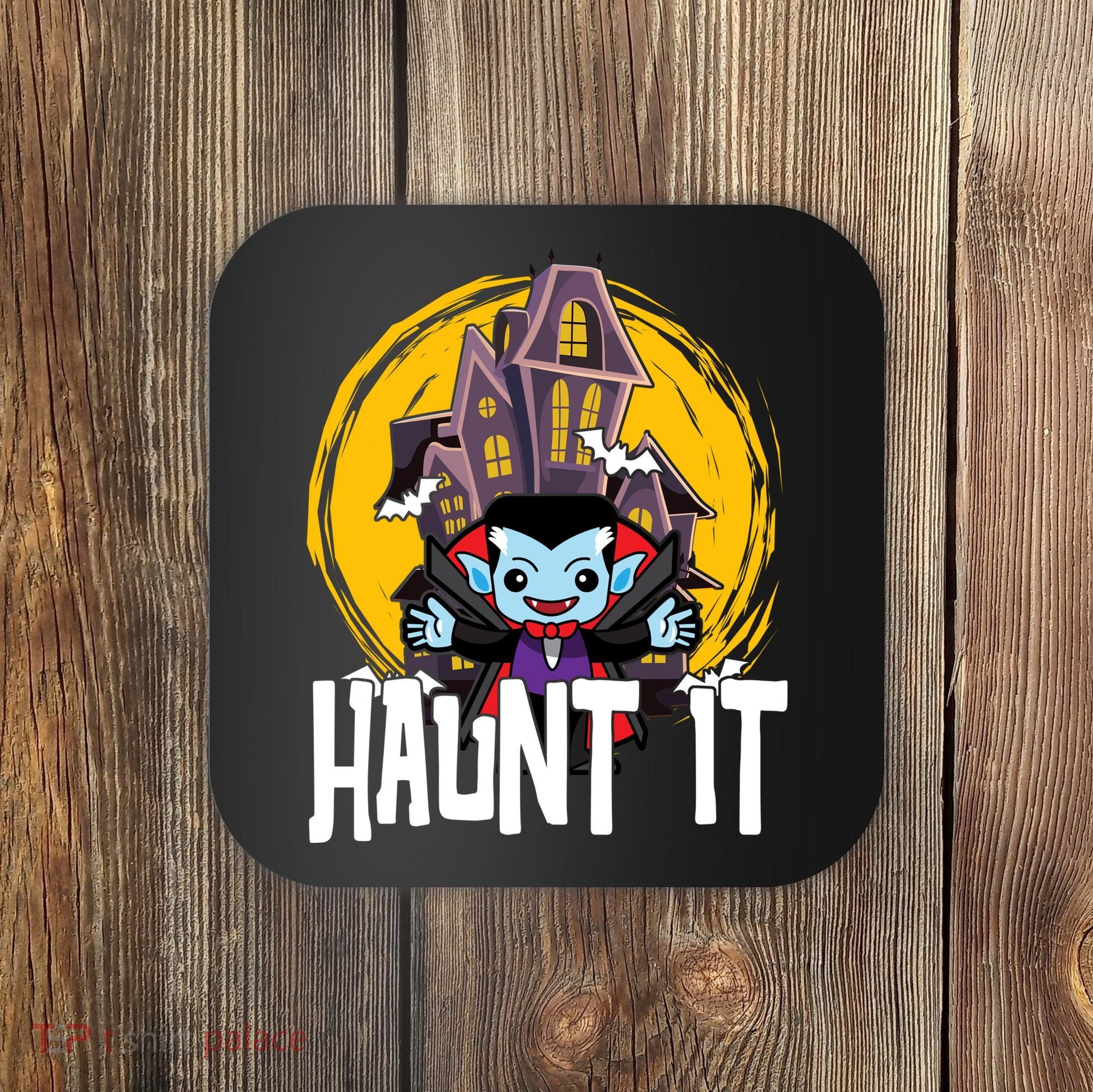 Haunt It Vampire Spooky Halloween Coaster
