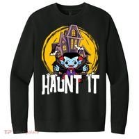 Haunt It Vampire Spooky Halloween V.I.T. Fleece Crew Sweatshirt thumb 0