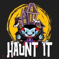 Haunt It Vampire Spooky Halloween V.I.T. Fleece Crew Sweatshirt thumb 2