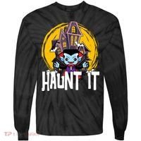 Haunt It Vampire Spooky Halloween Tie-Dye Long Sleeve Shirt thumb 0