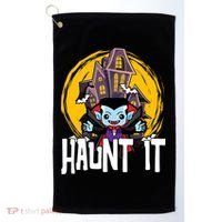 Haunt It Vampire Spooky Halloween Golf Towel thumb 0