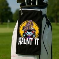 Haunt It Vampire Spooky Halloween Golf Towel thumb 2