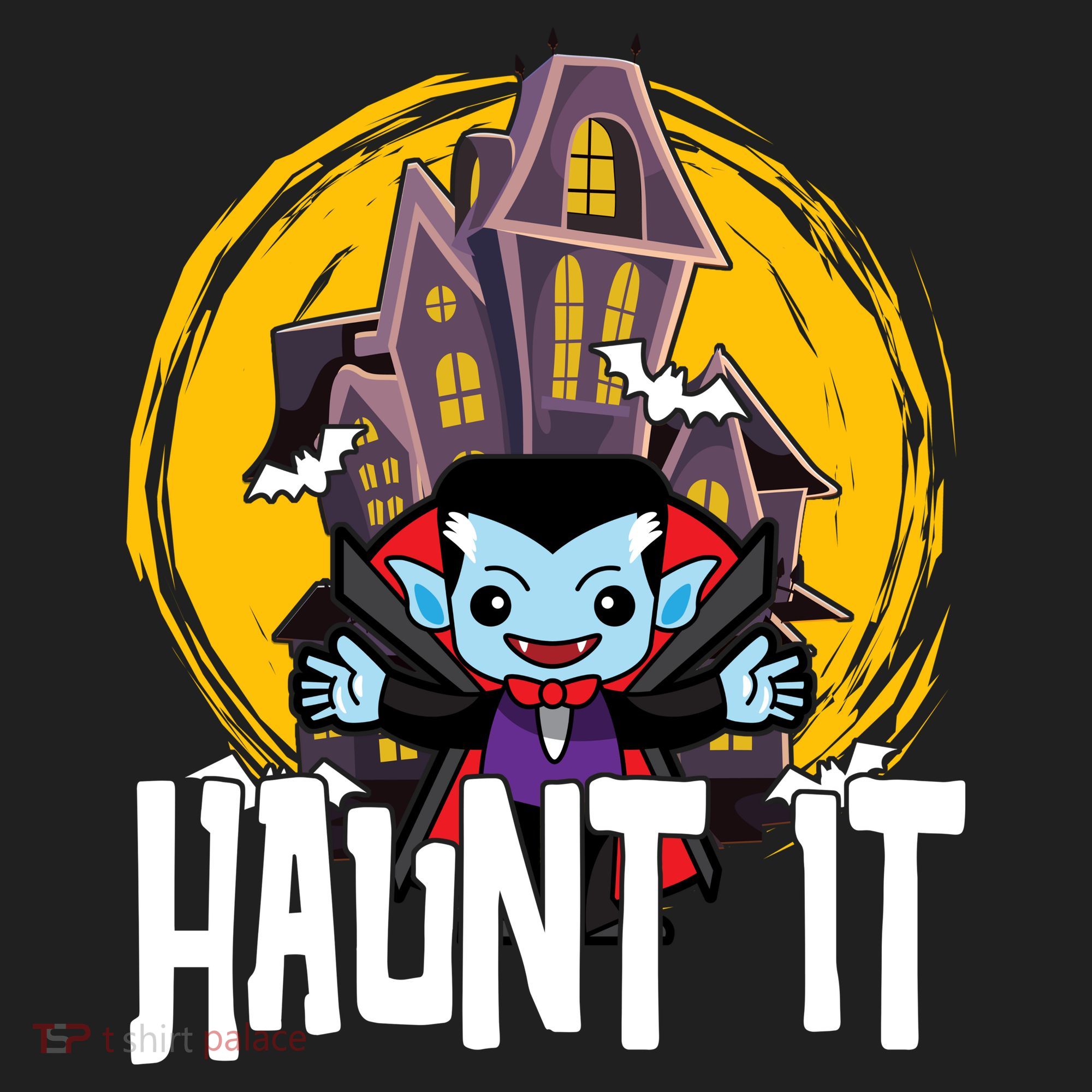 Haunt It Vampire Spooky Halloween Golf Towel