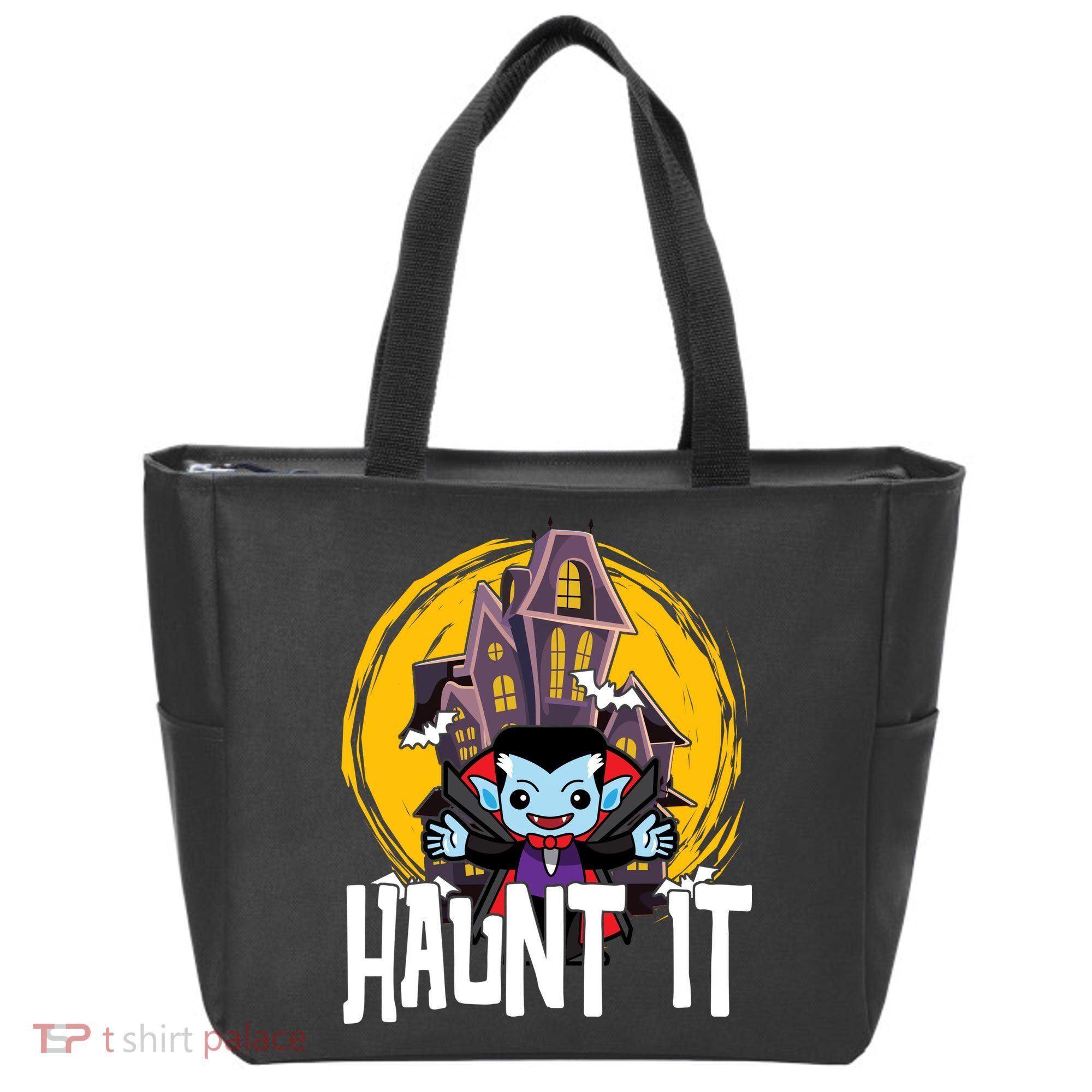 Haunt It Vampire Spooky Halloween Tote Bag