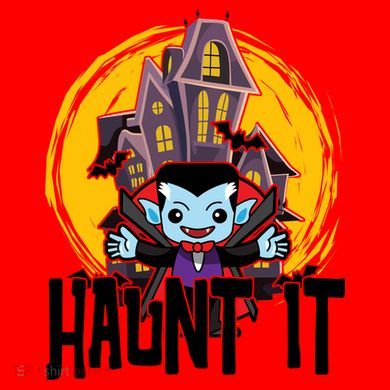 Haunt It Vampire Spooky Halloween Santa Hat