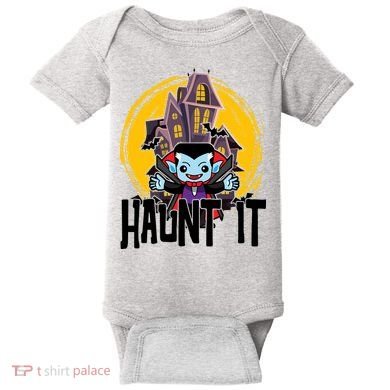 Haunt It Vampire Spooky Halloween Baby Bodysuit