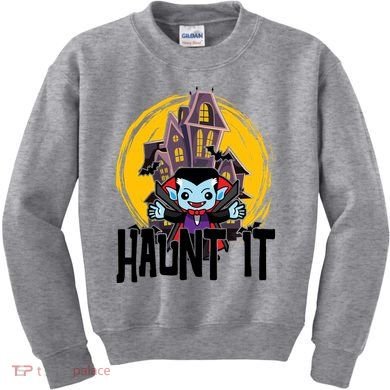 Haunt It Vampire Spooky Halloween Kids Sweatshirt