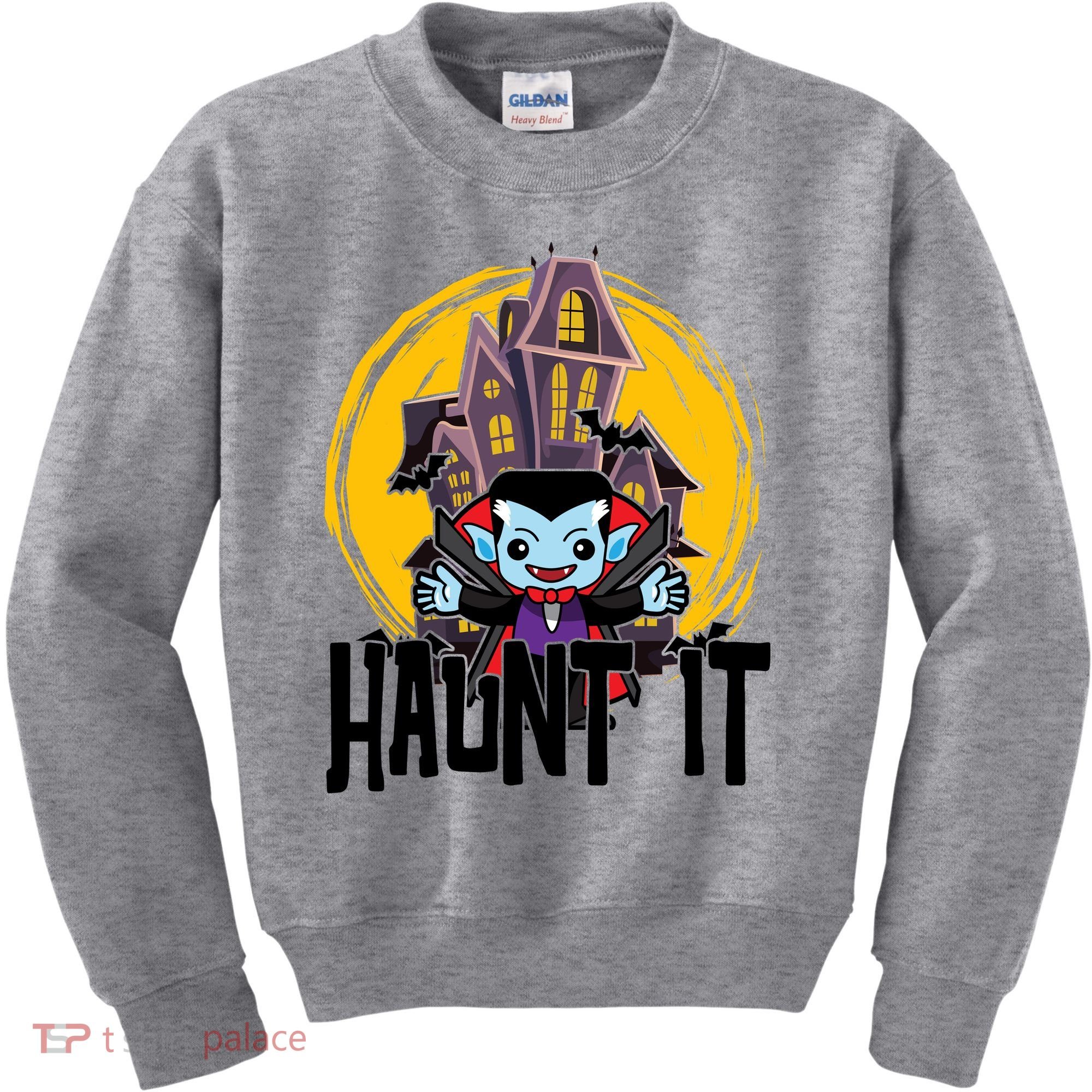 Haunt It Vampire Spooky Halloween Kids Sweatshirt