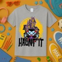 Haunt It Vampire Spooky Halloween Kids T-Shirt thumb 3