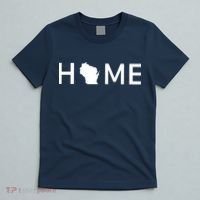 Home In Wisconsin Love Us State Outline Silhouette T-Shirt thumb 5