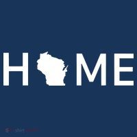 Home In Wisconsin Love Us State Outline Silhouette T-Shirt thumb 7