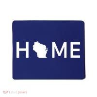 Home In Wisconsin Love Us State Outline Silhouette Mousepad thumb 0