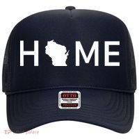 Home In Wisconsin Love Us State Outline Silhouette Hat thumb 0