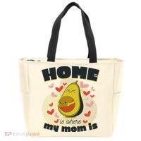 Home Is Where My Mom Is Pregnant Avocado Tote Bag thumb 0
