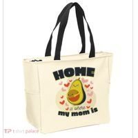 Home Is Where My Mom Is Pregnant Avocado Tote Bag thumb 2