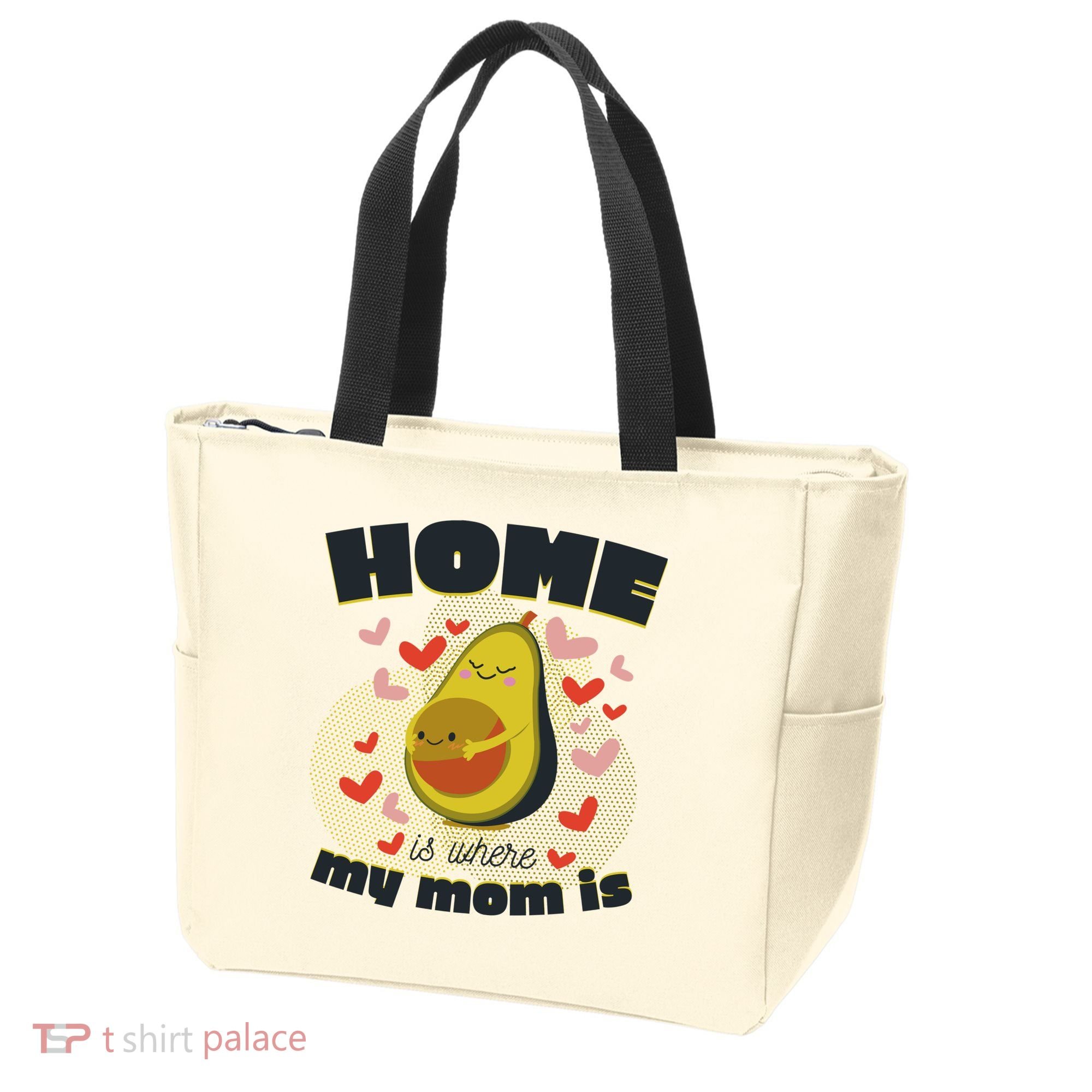 Home Is Where My Mom Is Pregnant Avocado Tote Bag