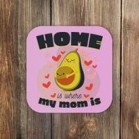 Home Is Where My Mom Is Pregnant Avocado Coaster thumb 0