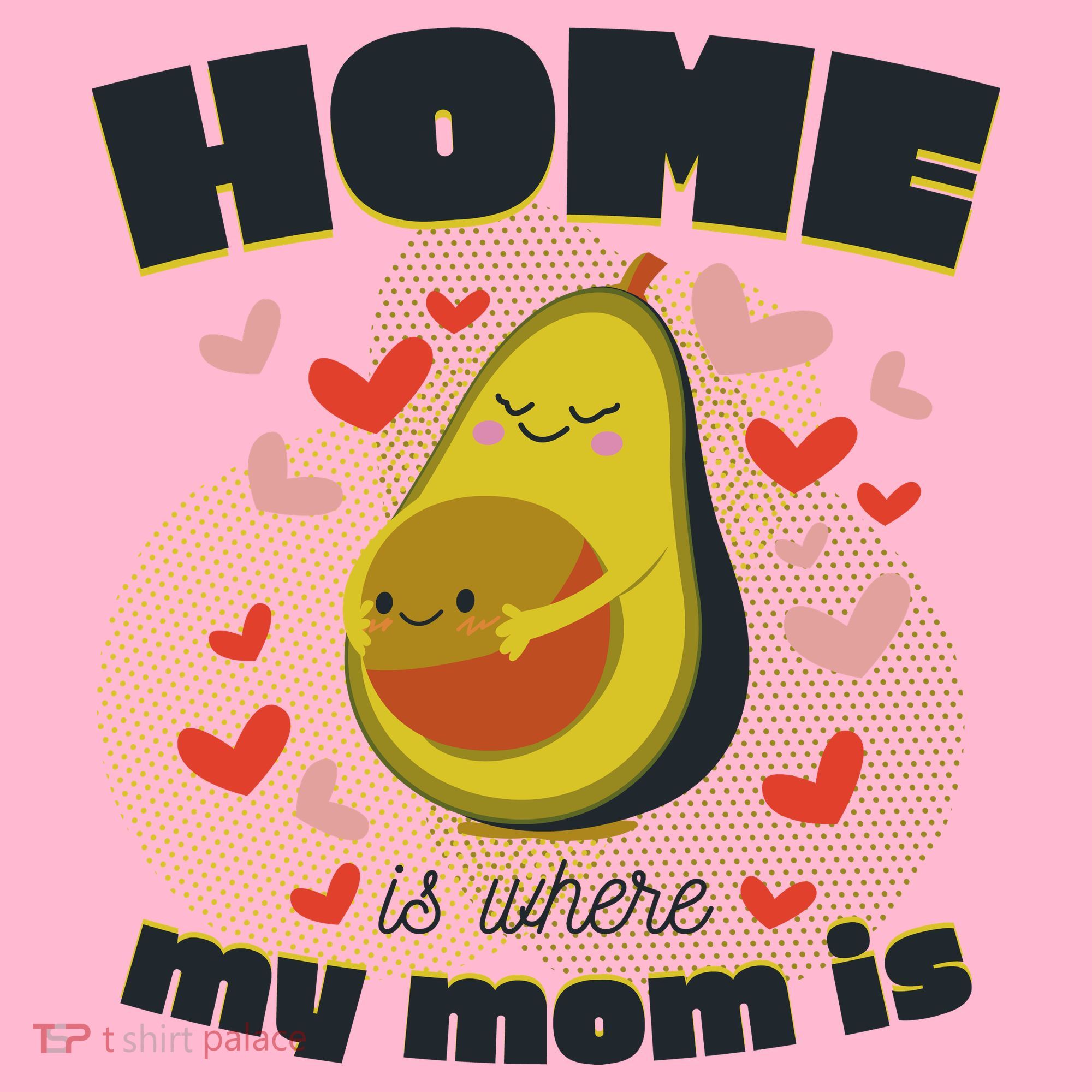 Home Is Where My Mom Is Pregnant Avocado Coaster