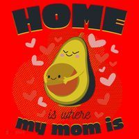 Home Is Where My Mom Is Pregnant Avocado Santa Hat thumb 1