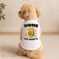 Home Is Where My Mom Is Pregnant Avocado Doggie Tank thumb 2