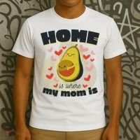 Home Is Where My Mom Is Pregnant Avocado T-Shirt thumb 3