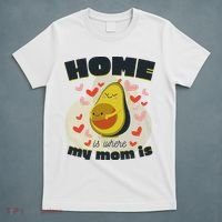 Home Is Where My Mom Is Pregnant Avocado T-Shirt thumb 5