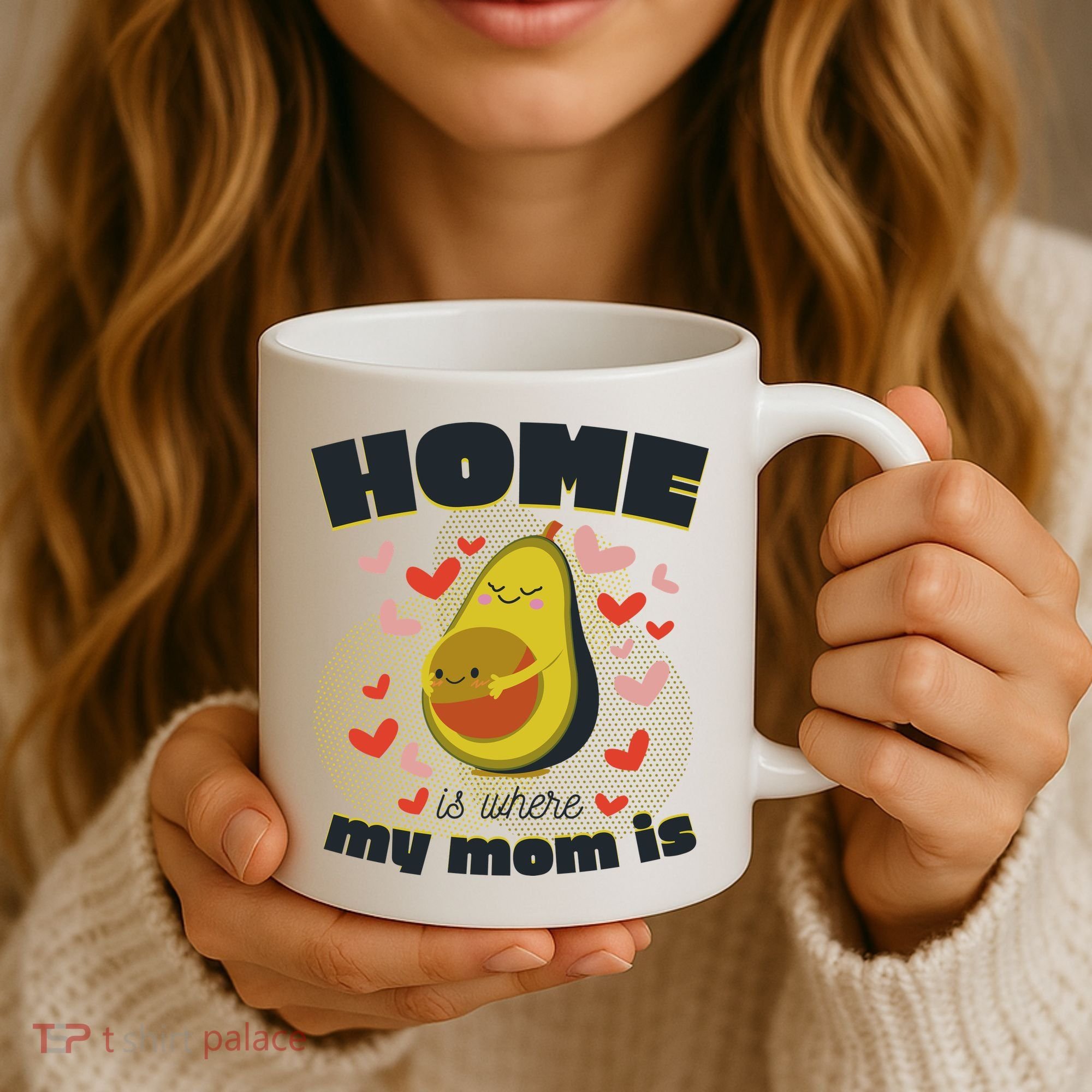 Home Is Where My Mom Is Pregnant Avocado Coffee Mug