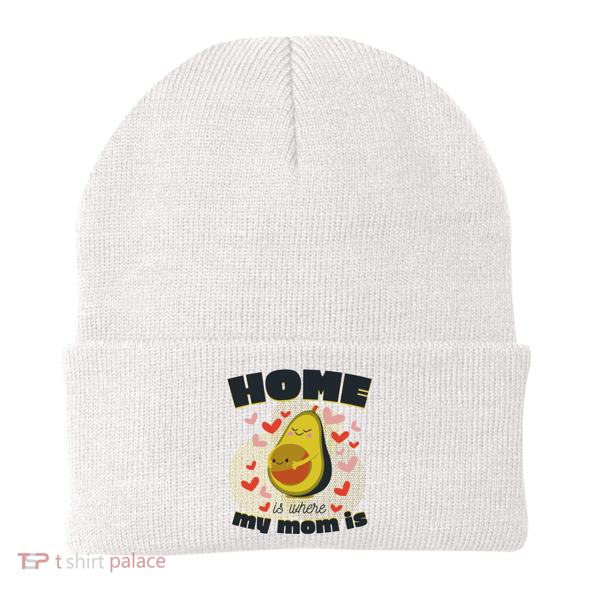 Home Is Where My Mom Is Pregnant Avocado Beanie