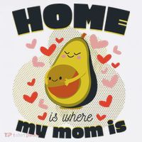 Home Is Where My Mom Is Pregnant Avocado Women's Hoodie thumb 2