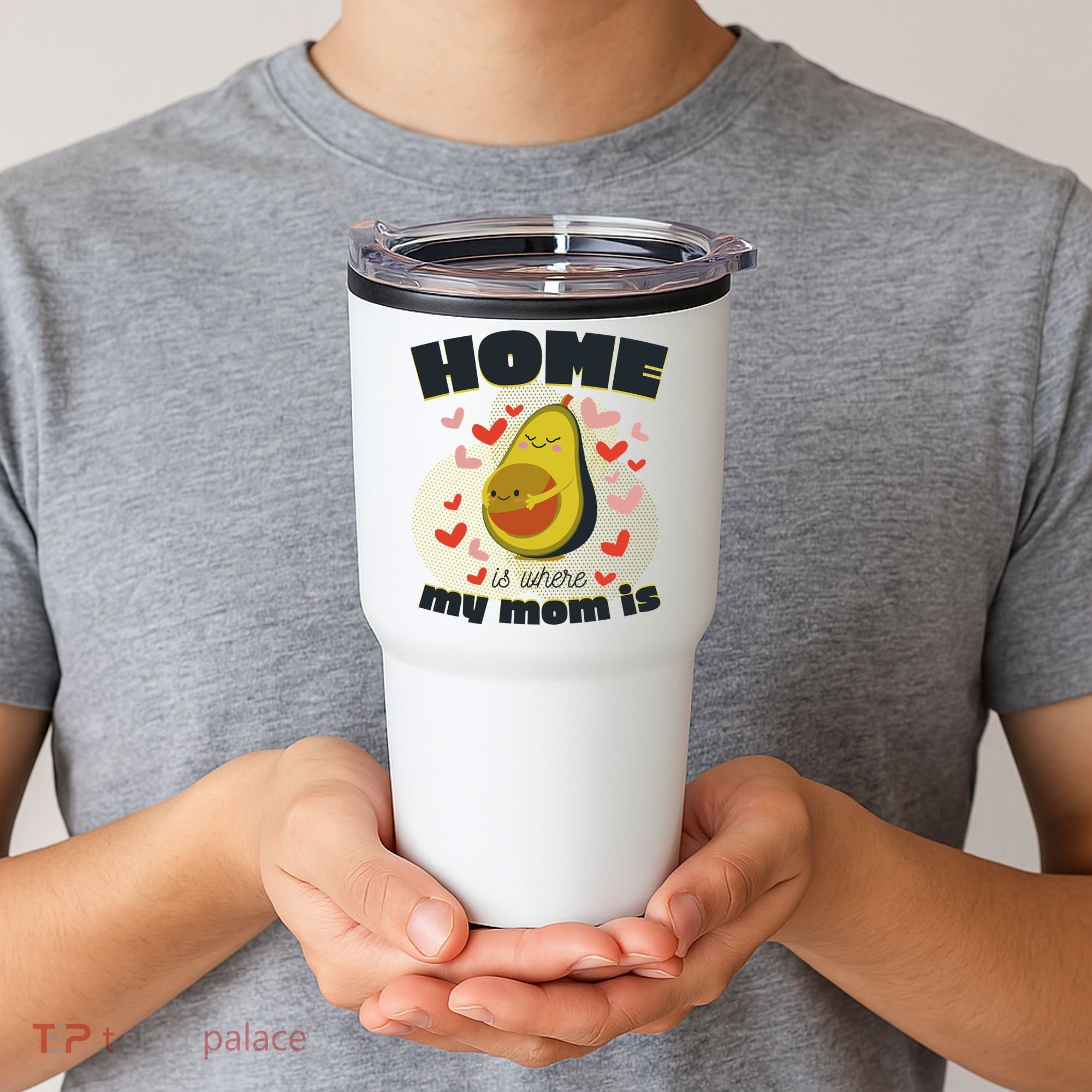 Home Is Where My Mom Is Pregnant Avocado Tumbler