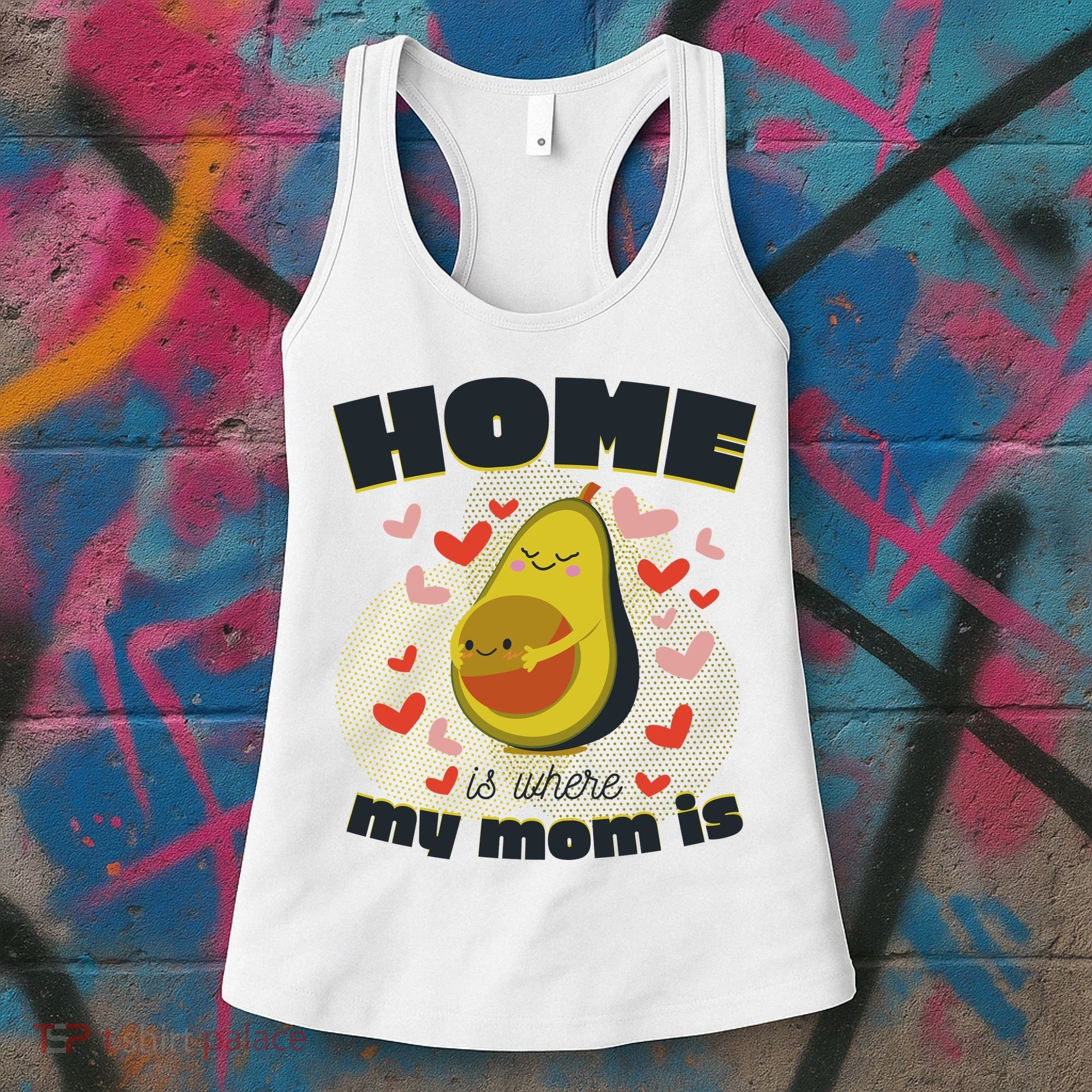 Home Is Where My Mom Is Pregnant Avocado Women's Tank Top