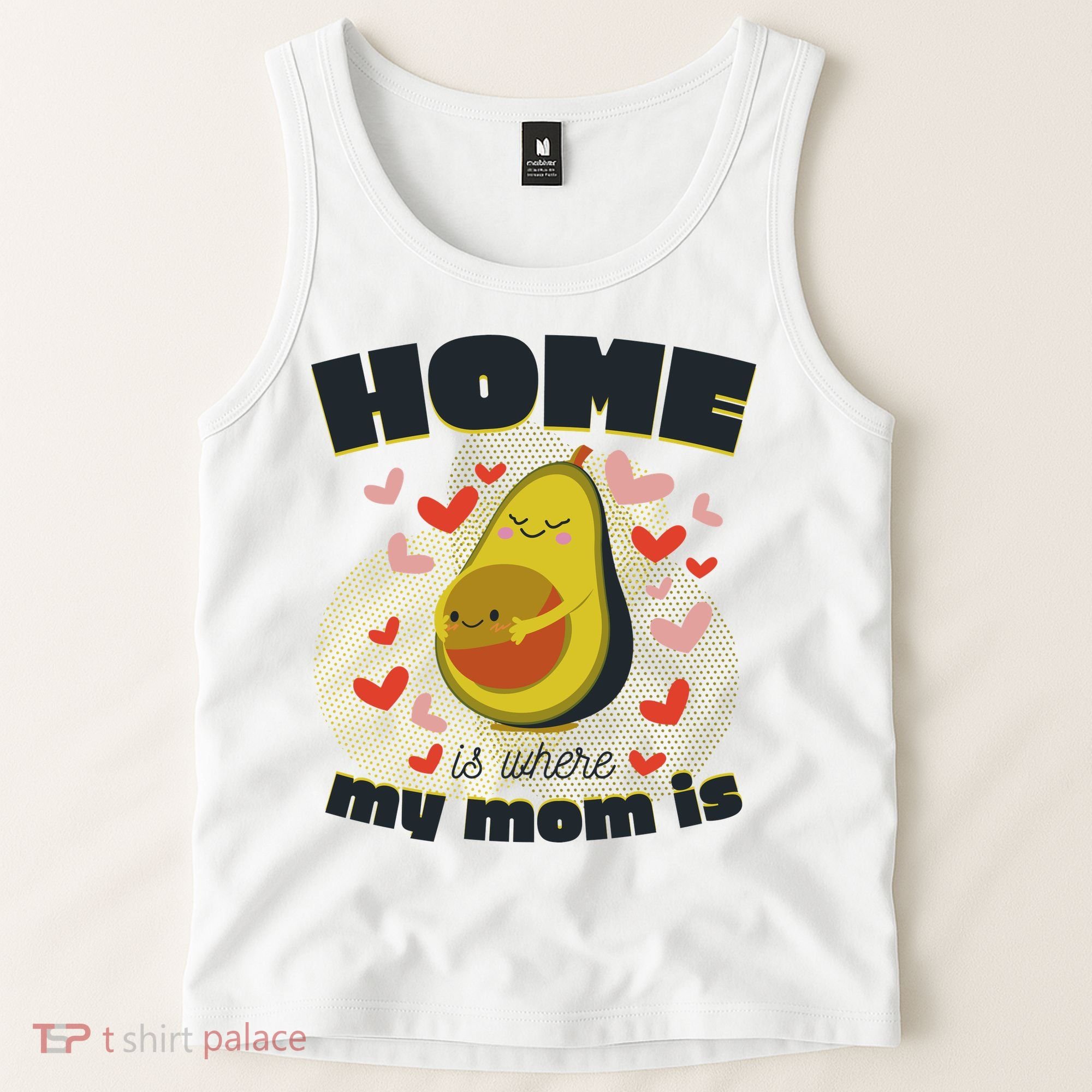 Home Is Where My Mom Is Pregnant Avocado Tank Top