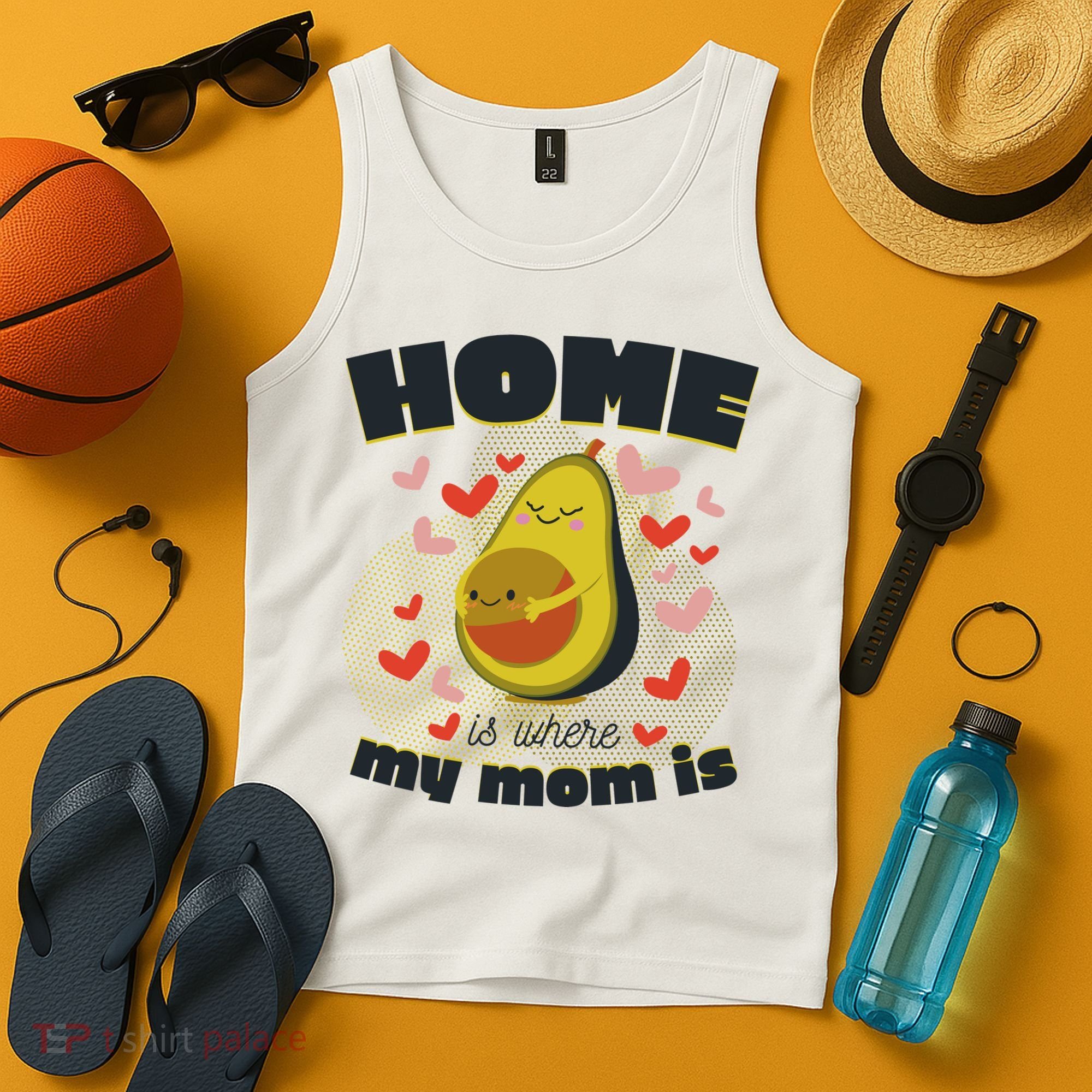 Home Is Where My Mom Is Pregnant Avocado Tank Top