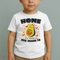 Home Is Where My Mom Is Pregnant Avocado Toddler T-Shirt thumb 2