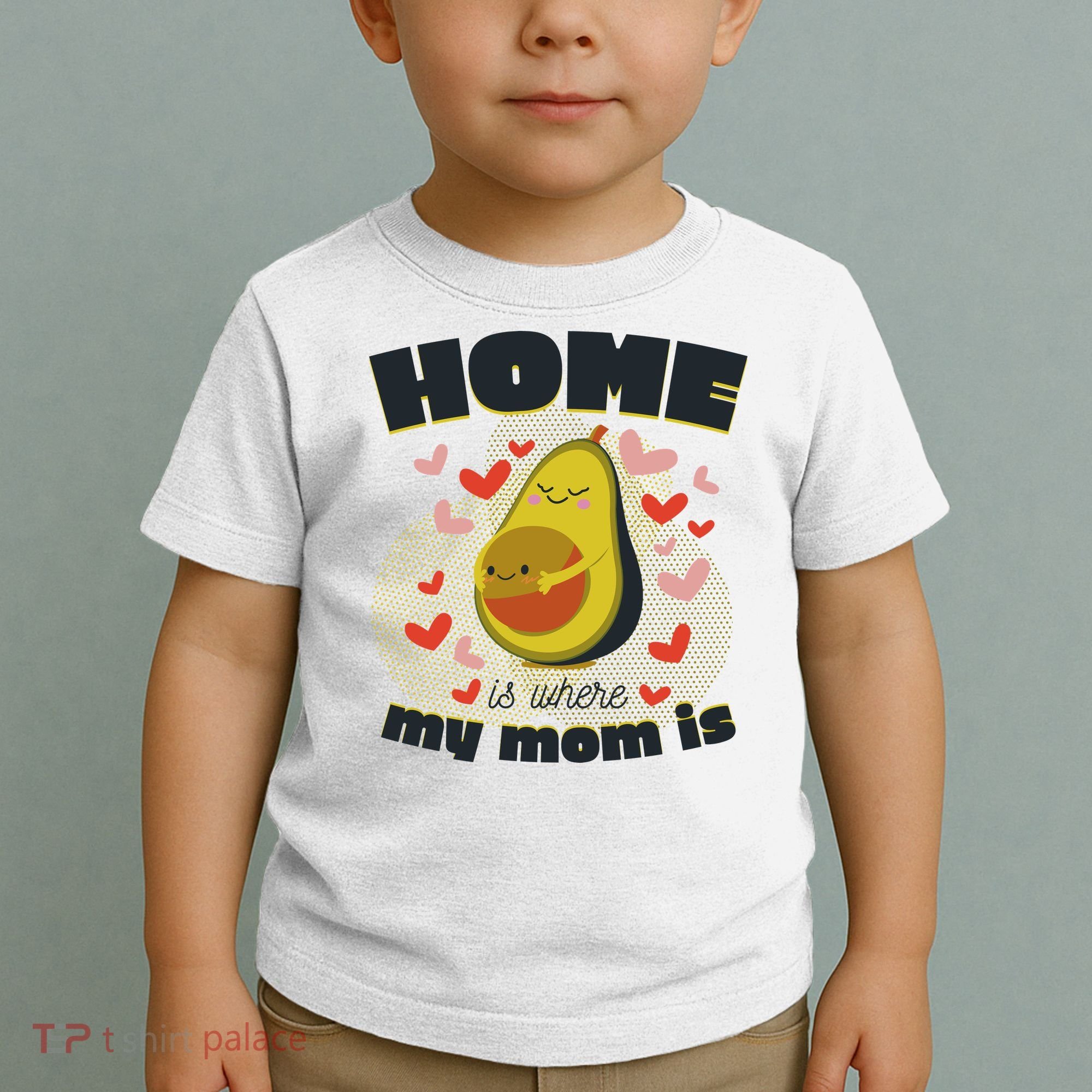Home Is Where My Mom Is Pregnant Avocado Toddler T-Shirt