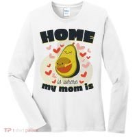 Home Is Where My Mom Is Pregnant Avocado Women's Long Sleeve Shirt thumb 0