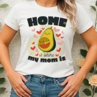 Home Is Where My Mom Is Pregnant Avocado Women's T-Shirt thumb 2