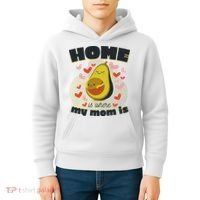 Home Is Where My Mom Is Pregnant Avocado Kids Hoodie thumb 4