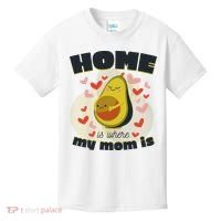Home Is Where My Mom Is Pregnant Avocado Kids T-Shirt thumb 0