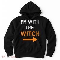 Halloween I'm With The Witch Funny Halloween Hoodie thumb 0