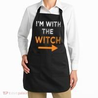Halloween I'm With The Witch Funny Halloween Apron thumb 2