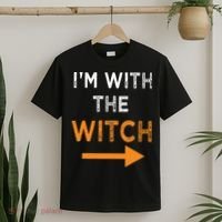Halloween I'm With The Witch Funny Halloween T-Shirt thumb 2