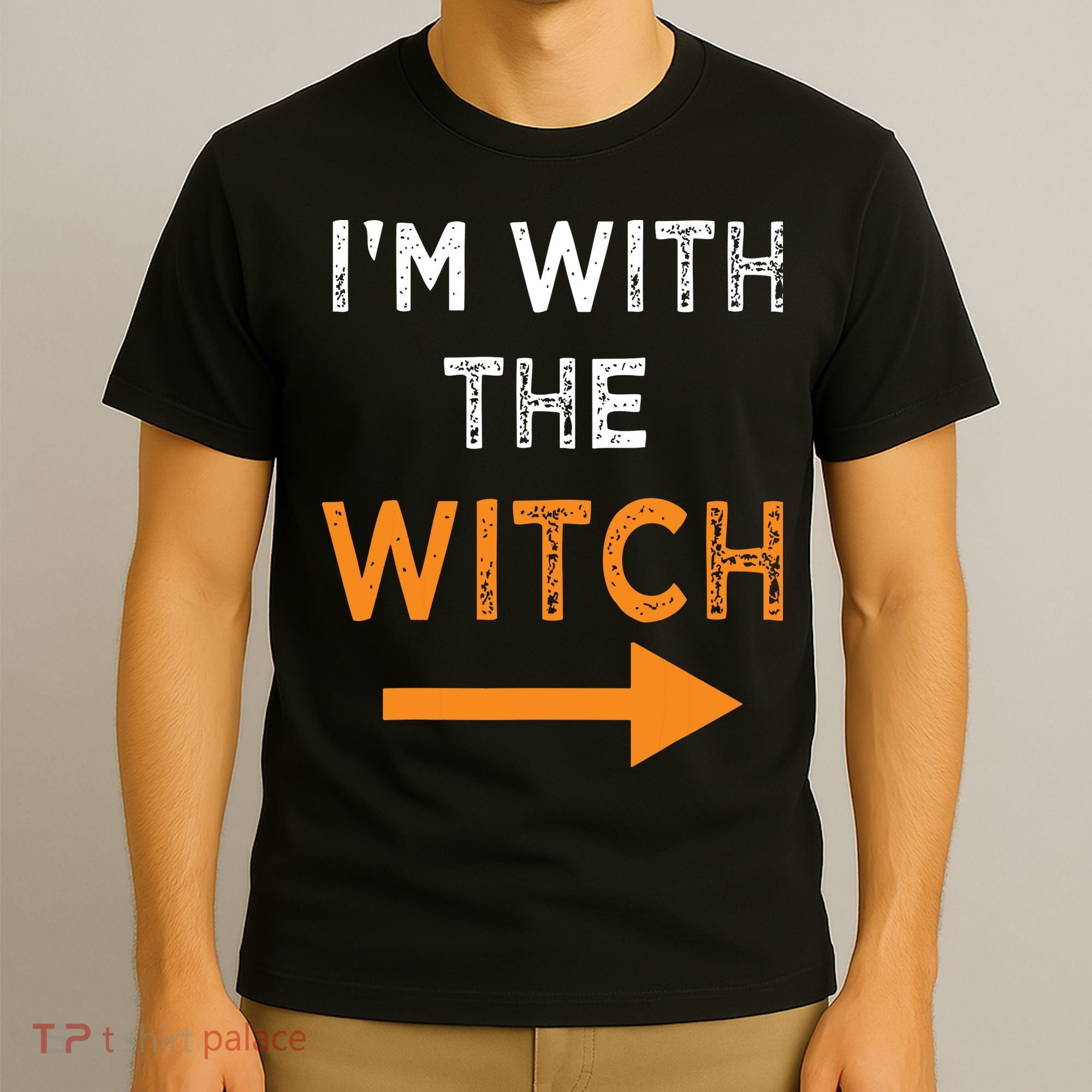 Halloween I'm With The Witch Funny Halloween T-Shirt