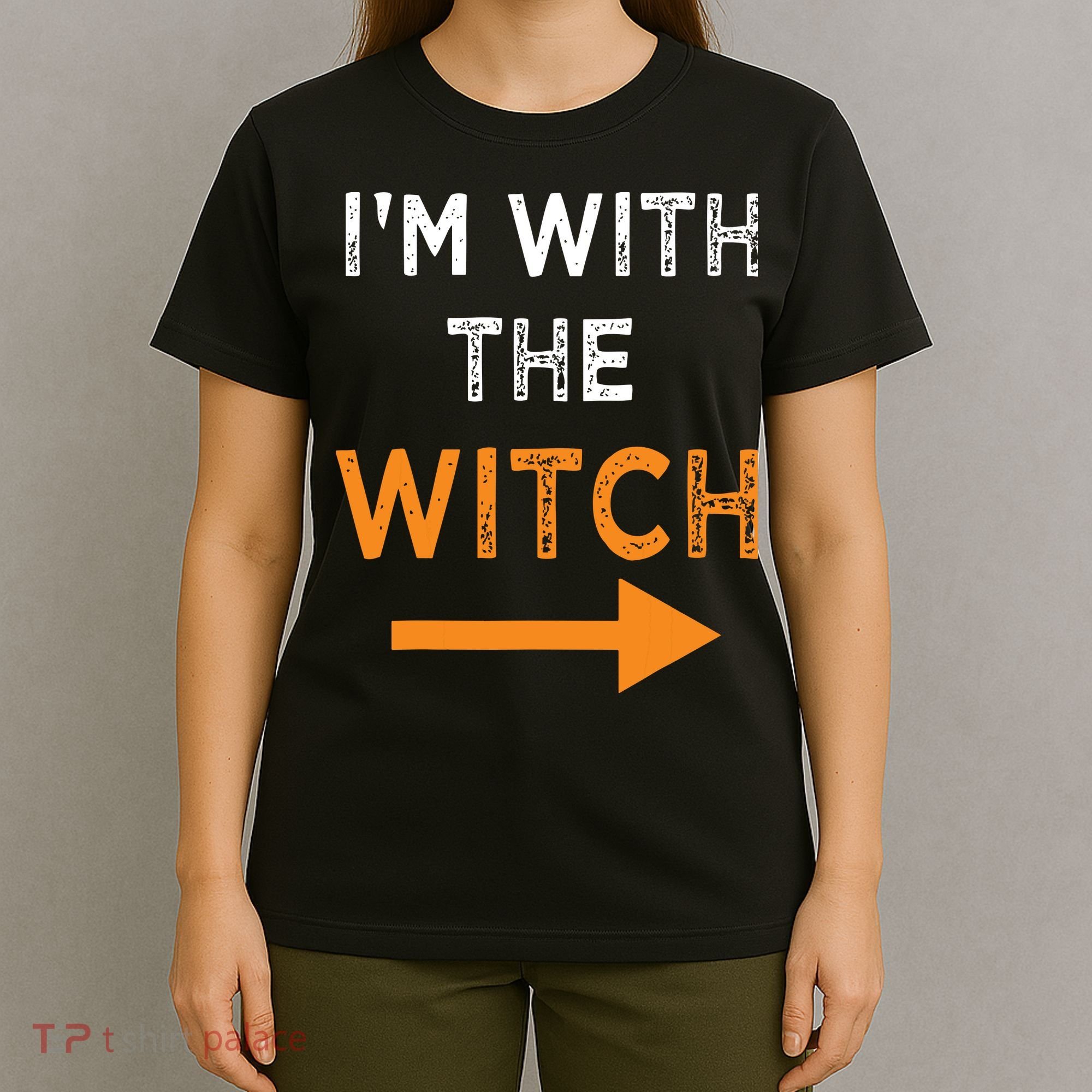 Halloween I'm With The Witch Funny Halloween T-Shirt